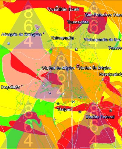 Mapa de fumigacion de chinches en el DF CDMX con proximidad entre fumigaciones de chinches