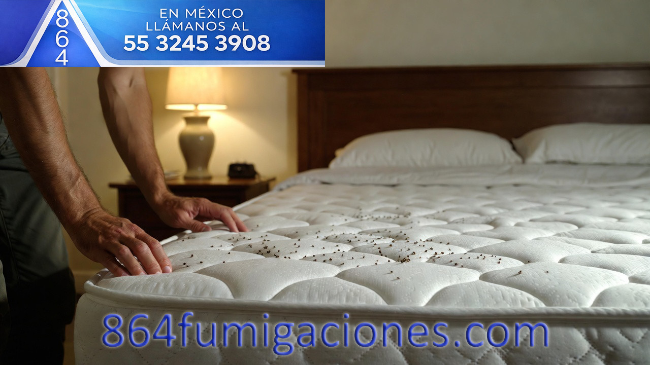 Persona revisando un colchón para detectar chinches de cama